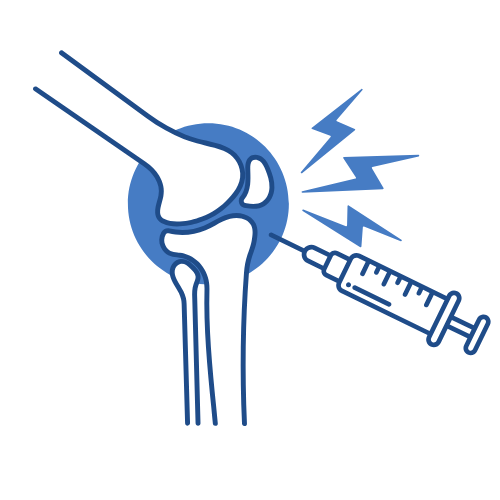 Hip and knee steroid injection